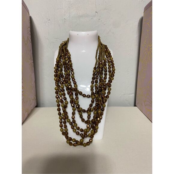VINTAGE SILPADA style 925 SILVER NECKLACE COPPER SEED MULTI-STRAND CLASSIC - Picture 4 of 12